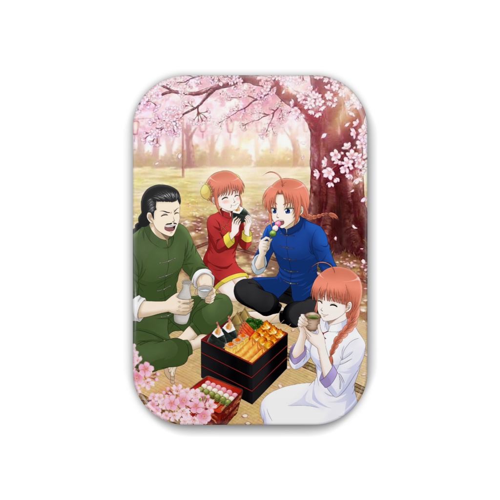 夜兎家族花見缶バッジ