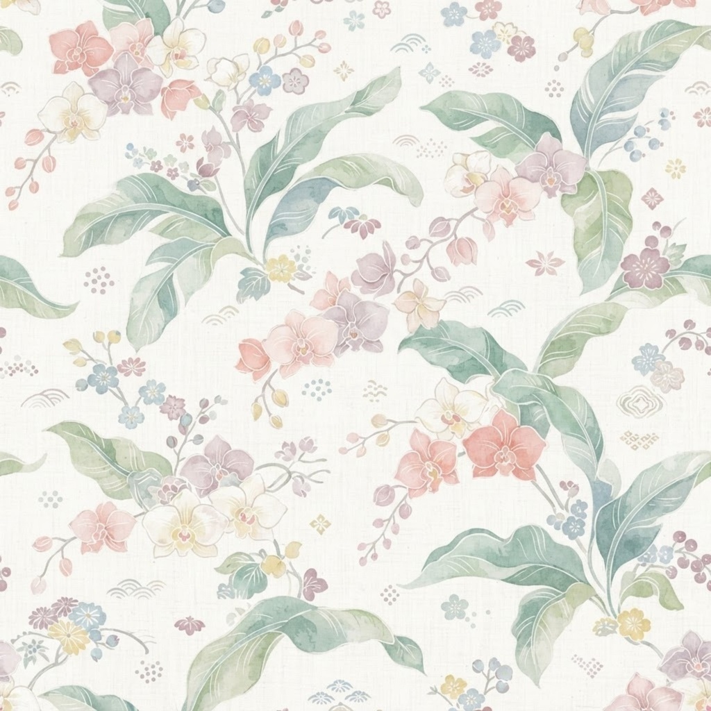沖縄風パターン・デジタルペーパーパック | イラストパターン | 印刷用スクラップブック背景 | Canva対応 | 10枚セット シームレス