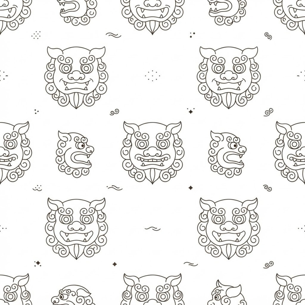 沖縄風パターン・デジタルペーパーパック | イラストパターン | 印刷用スクラップブック背景 | Canva対応 | 10枚セット シームレス