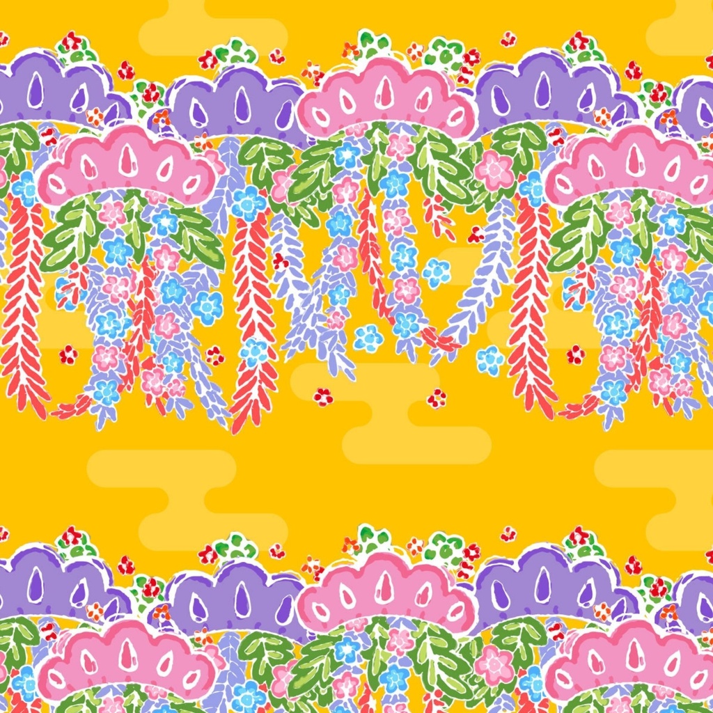 沖縄風パターン・デジタルペーパーパック | イラストパターン | 印刷用スクラップブック背景 | Canva用ダウンロード素材 | 全8枚 シームレス