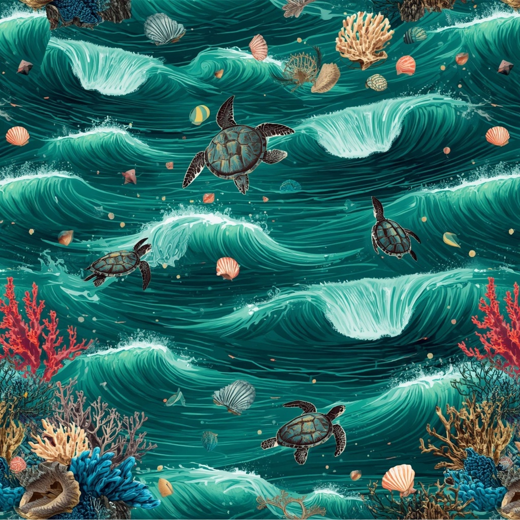沖縄風パターン・デジタルペーパーパック | イラストパターン | 印刷用スクラップブック背景 | Canva用ダウンロード素材 | 全8枚　シームレス