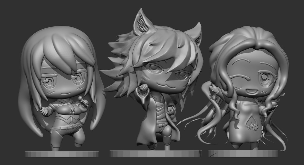 C99 クリアブルーフィギュア【銀ゴリ HATOさん ネイルさん】