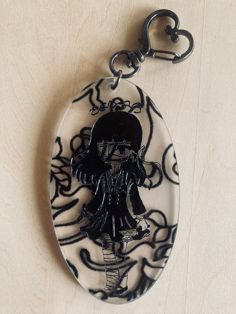 さようならキーホルダー(黒いレースver.)