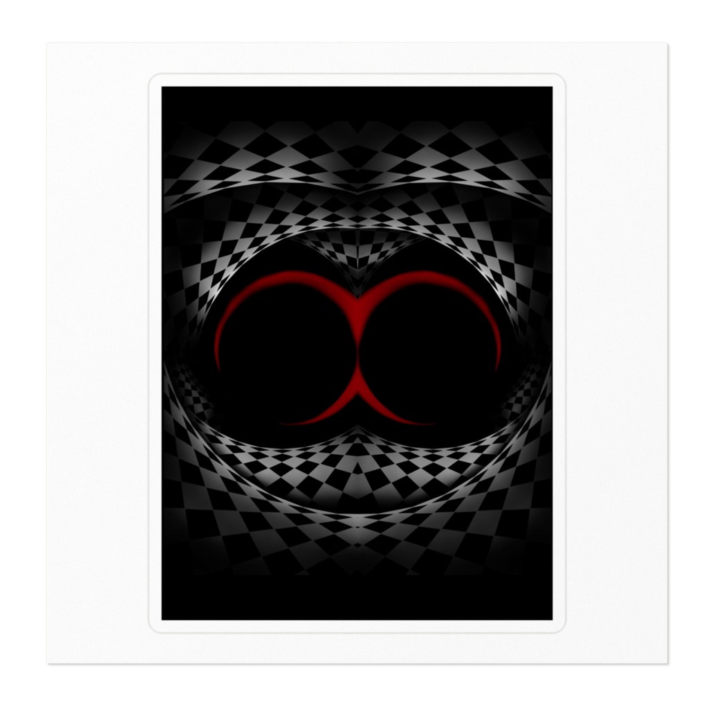 夜井商店「赤い月」ステッカー