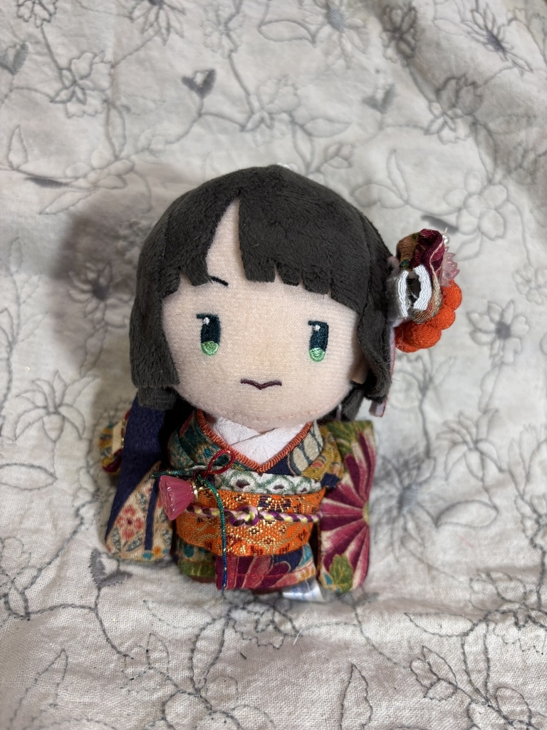 【12/16 21:00~】10cmぬい着物 紺×オレンジ