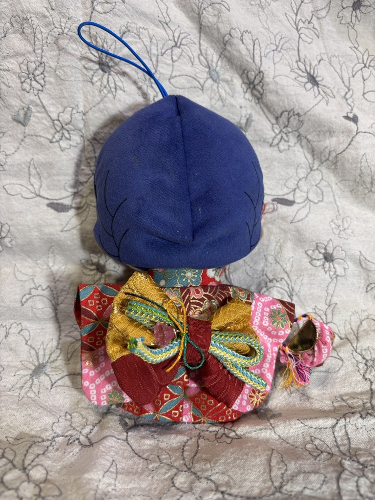 【12/15 21:00~】15cmぬい着物 赤青x金