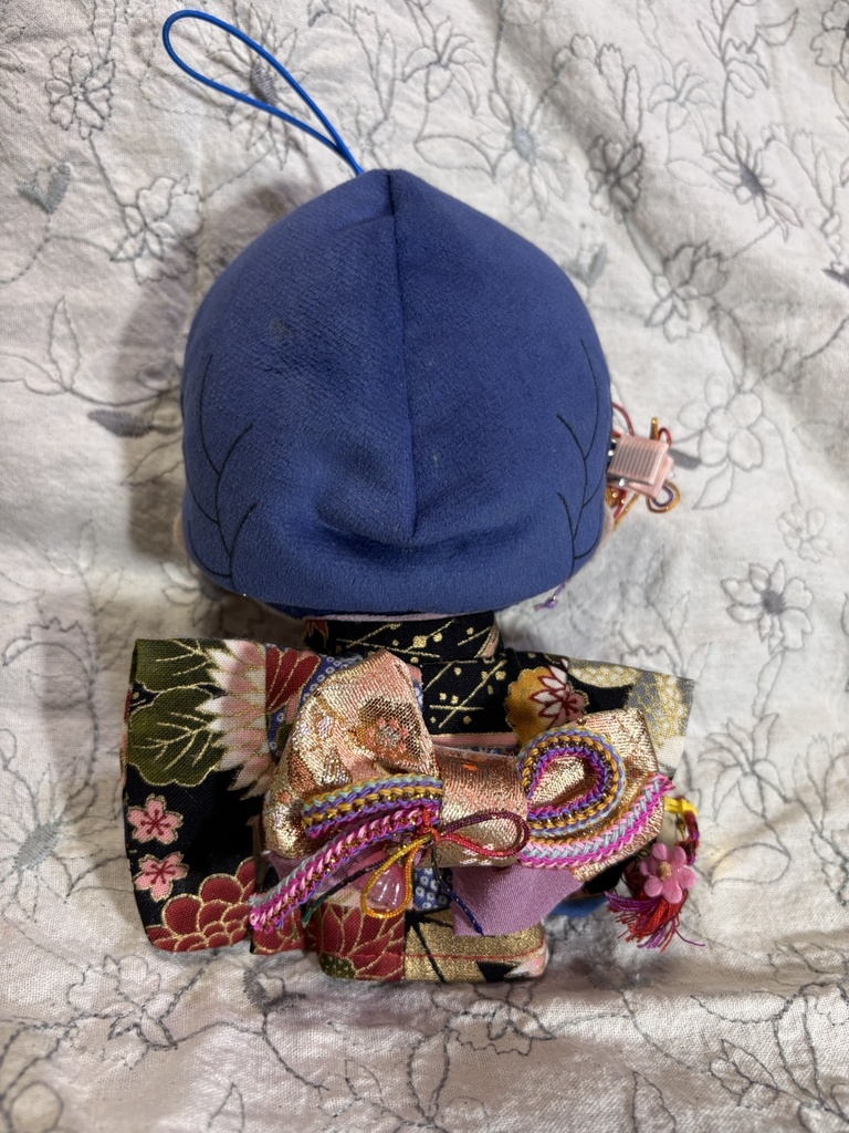 【12/15 21:00~】15cmぬい着物 黒x橙