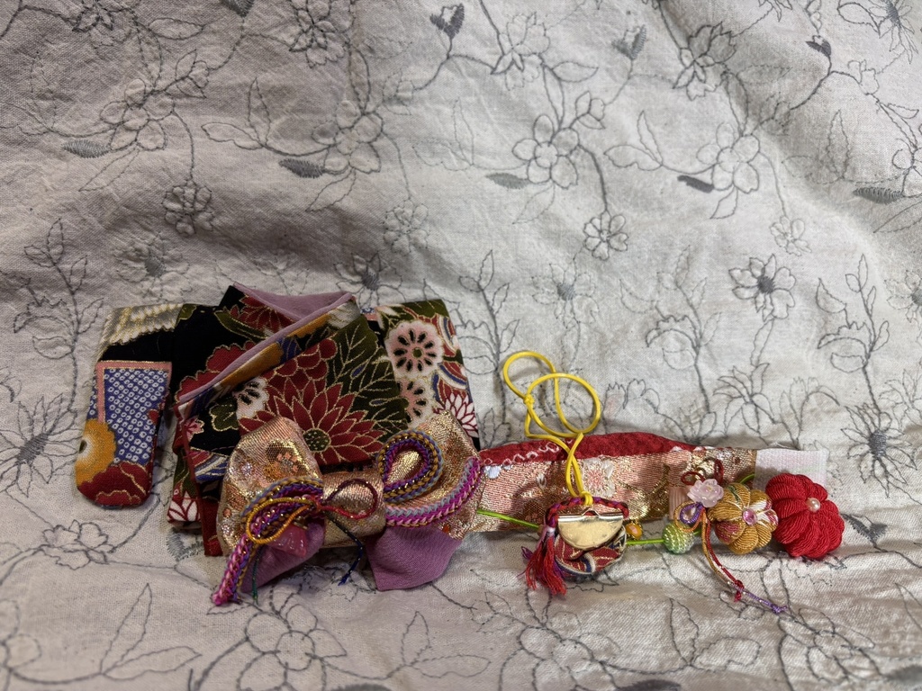 【12/15 21:00~】15cmぬい着物 黒x橙