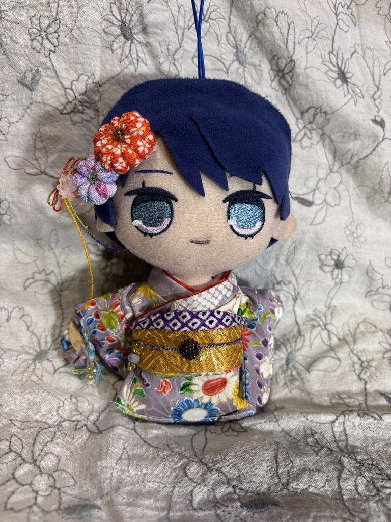 【12/15 21:00~】15cmぬい着物 薄紫x黄