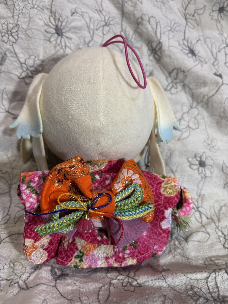 【12/15 21:00~】15cmぬい着物 ピンクxオレンジ