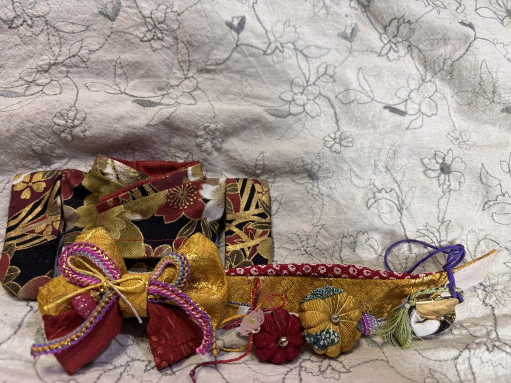 【12/15 21:00~】15cmぬい着物 黒金x金