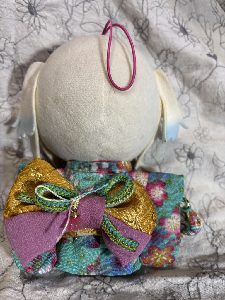 【12/15 21:00~】15cmぬい着物 緑x黄