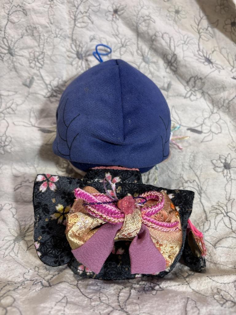 【12/15 21:00~】15cmぬい着物 黒x橙