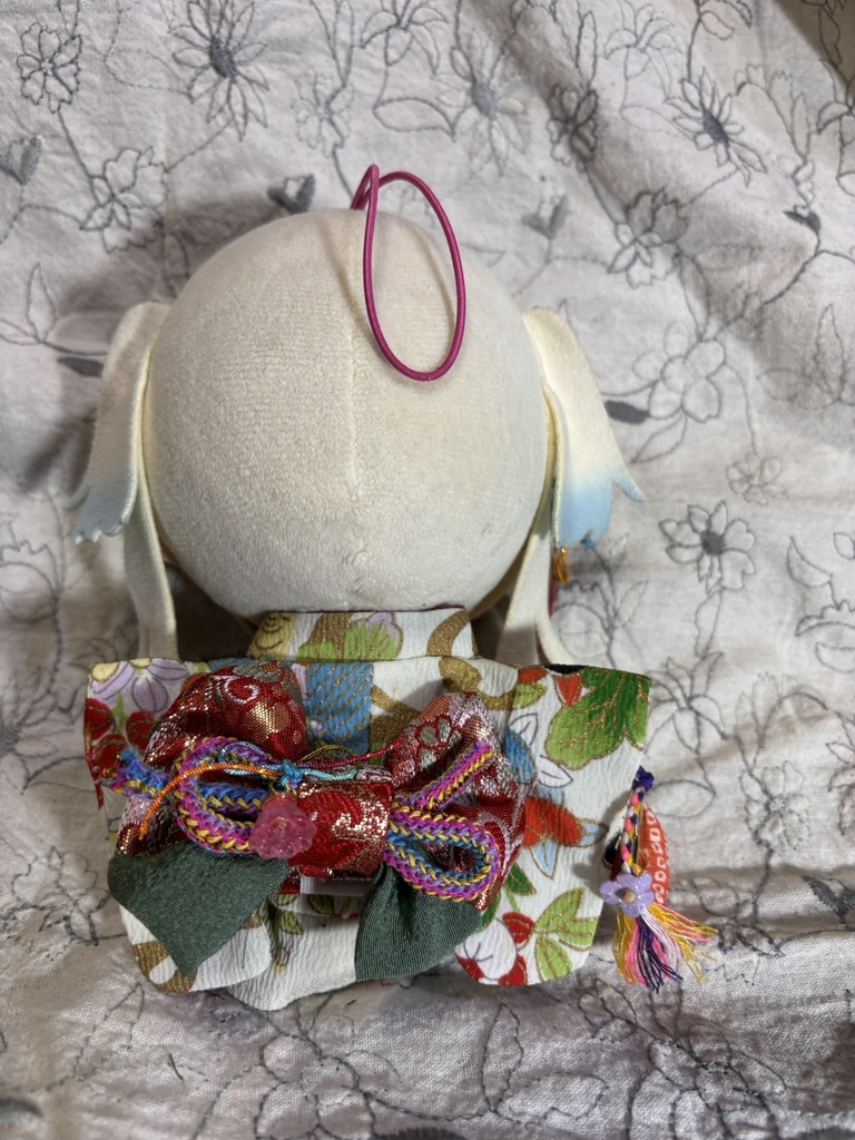 【12/15 21:00~】15cmぬい着物 白x赤