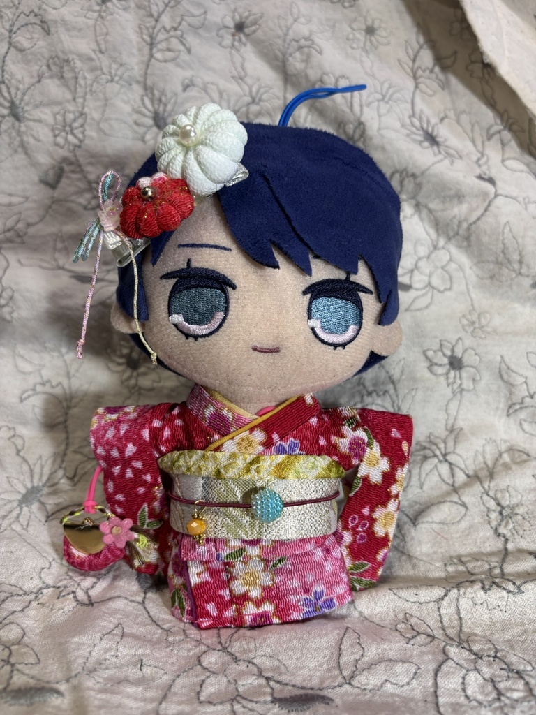 【12/15 21:00~】15cmぬい着物 赤x白