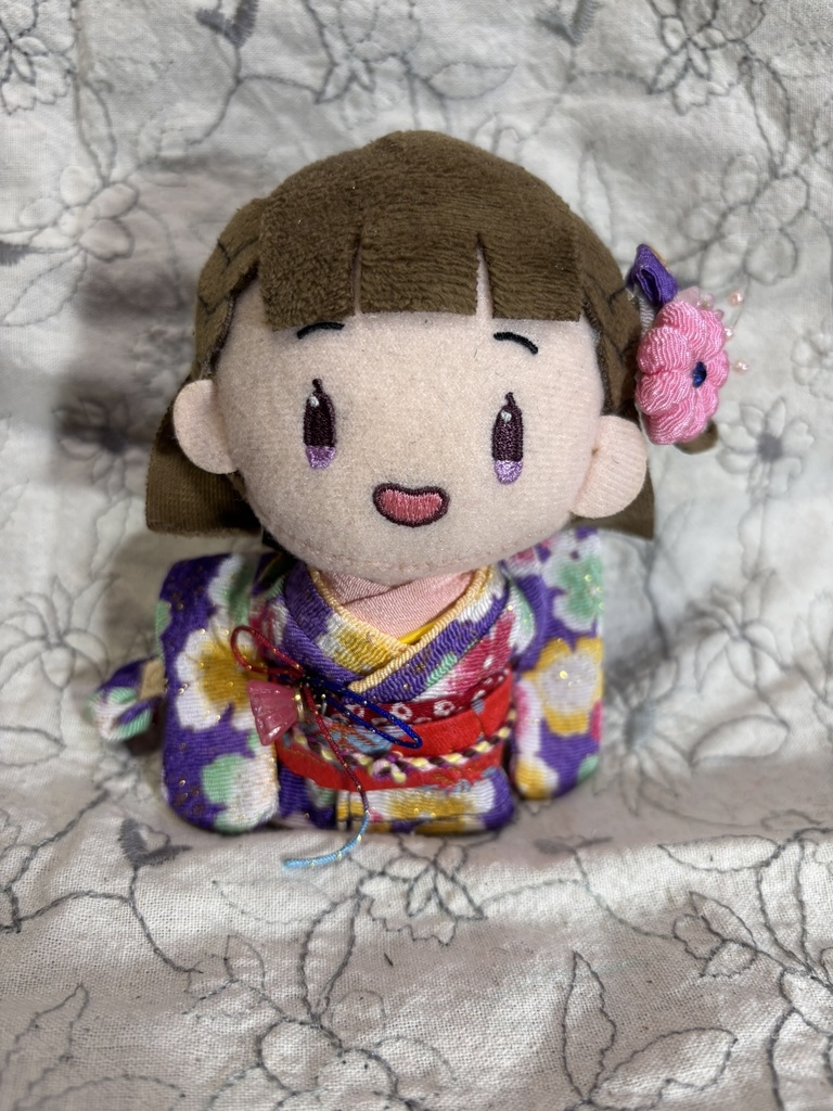 【12/16 21:00~】10cmぬい着物 紫×赤