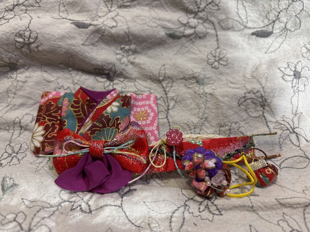 【12/16 21:00~】10cmぬい着物 赤緑×赤