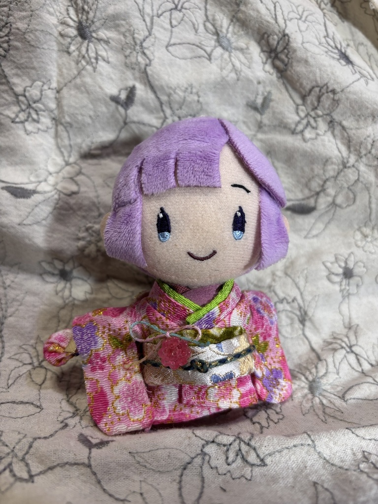 【12/16 21:00~】10cmぬい着物 ピンク×白