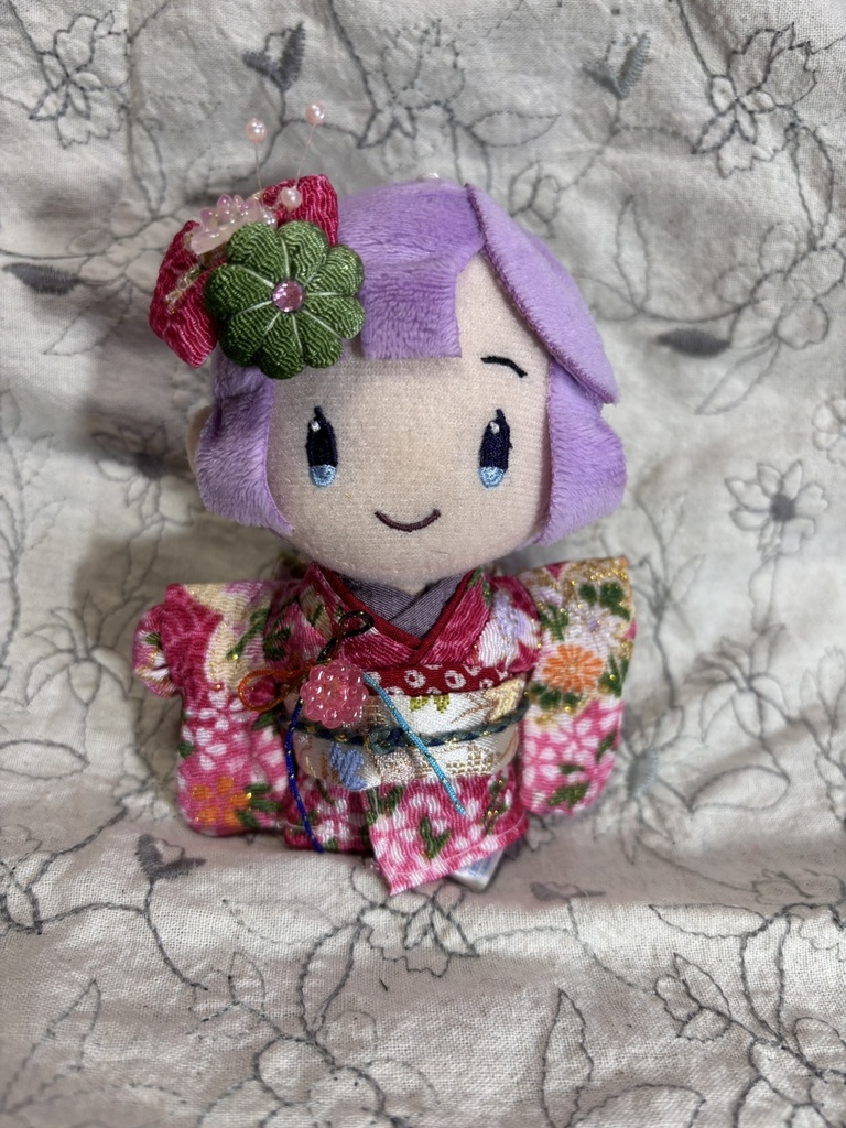 【12/16 21:00~】10cmぬい着物 ピンク×白