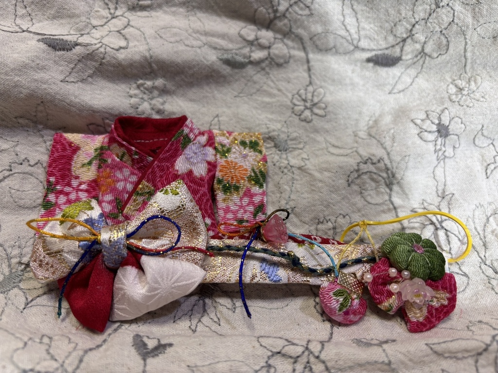 【12/16 21:00~】10cmぬい着物 ピンク×白