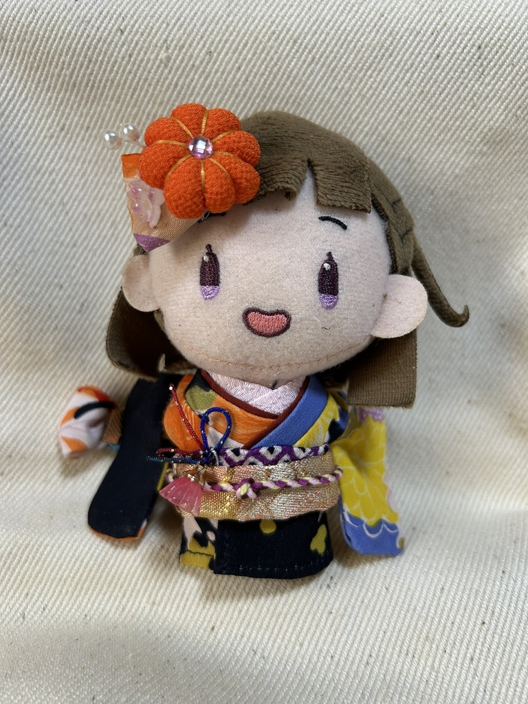 【12/24 21:00~】10cmぬい着物 青黄×金