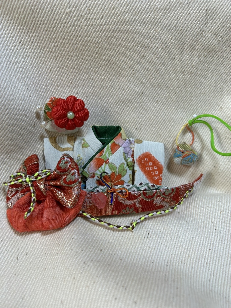 【12/24 21:00~】10cmぬい着物 白×赤