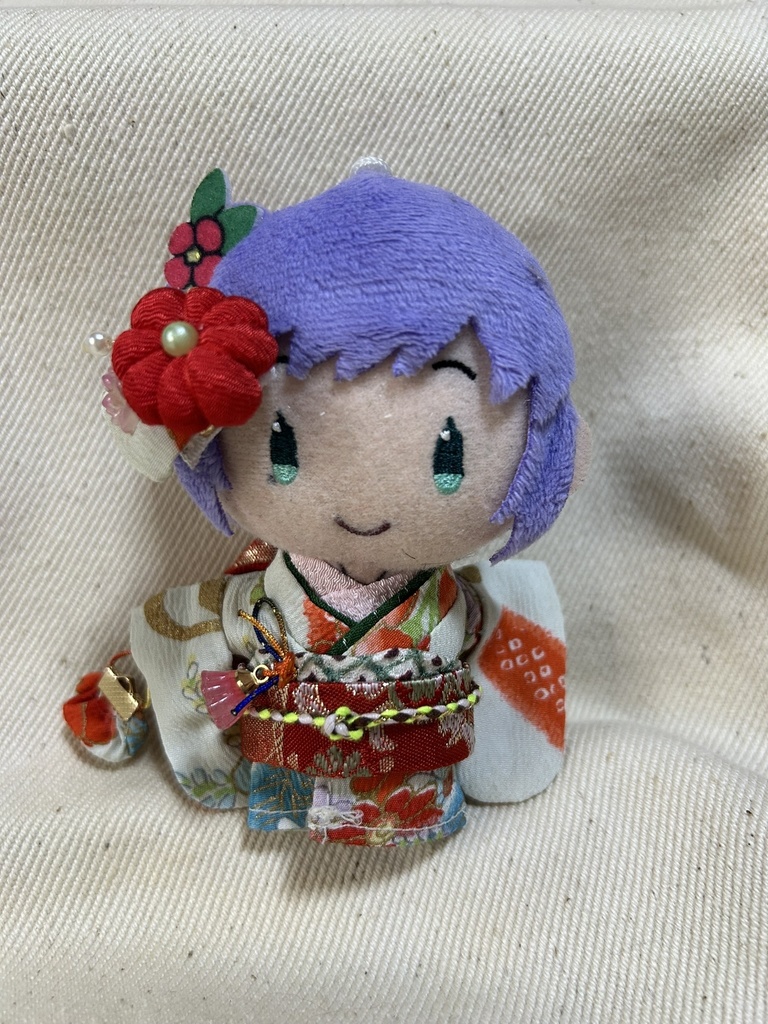 【12/24 21:00~】10cmぬい着物 白×赤