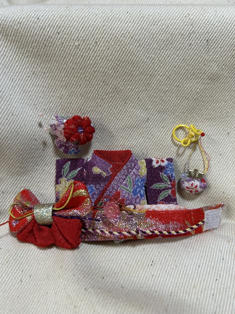 【12/24 21:00~】10cmぬい着物 紫×金