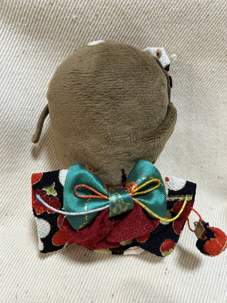 【12/24 21:00~】10cmぬい着物 赤黒×緑