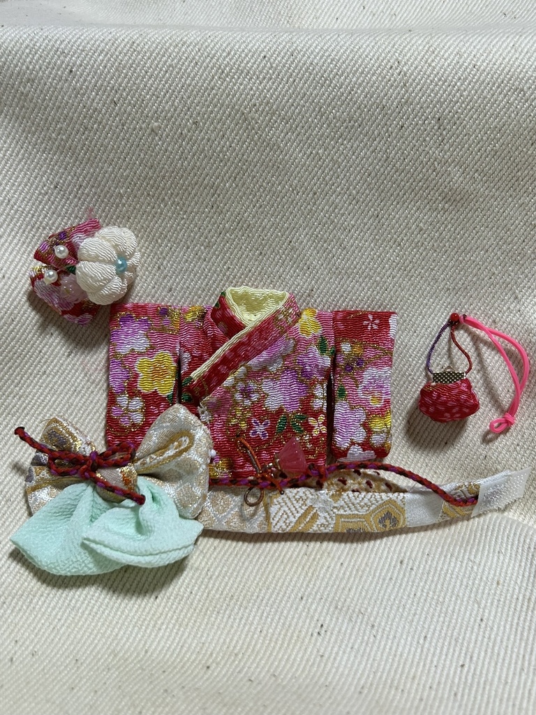 【12/24 21:00~】10cmぬい着物 赤×白