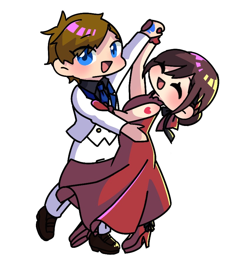 社交ダンスアクリルキーホルダー【ドゥエ/ニイ】