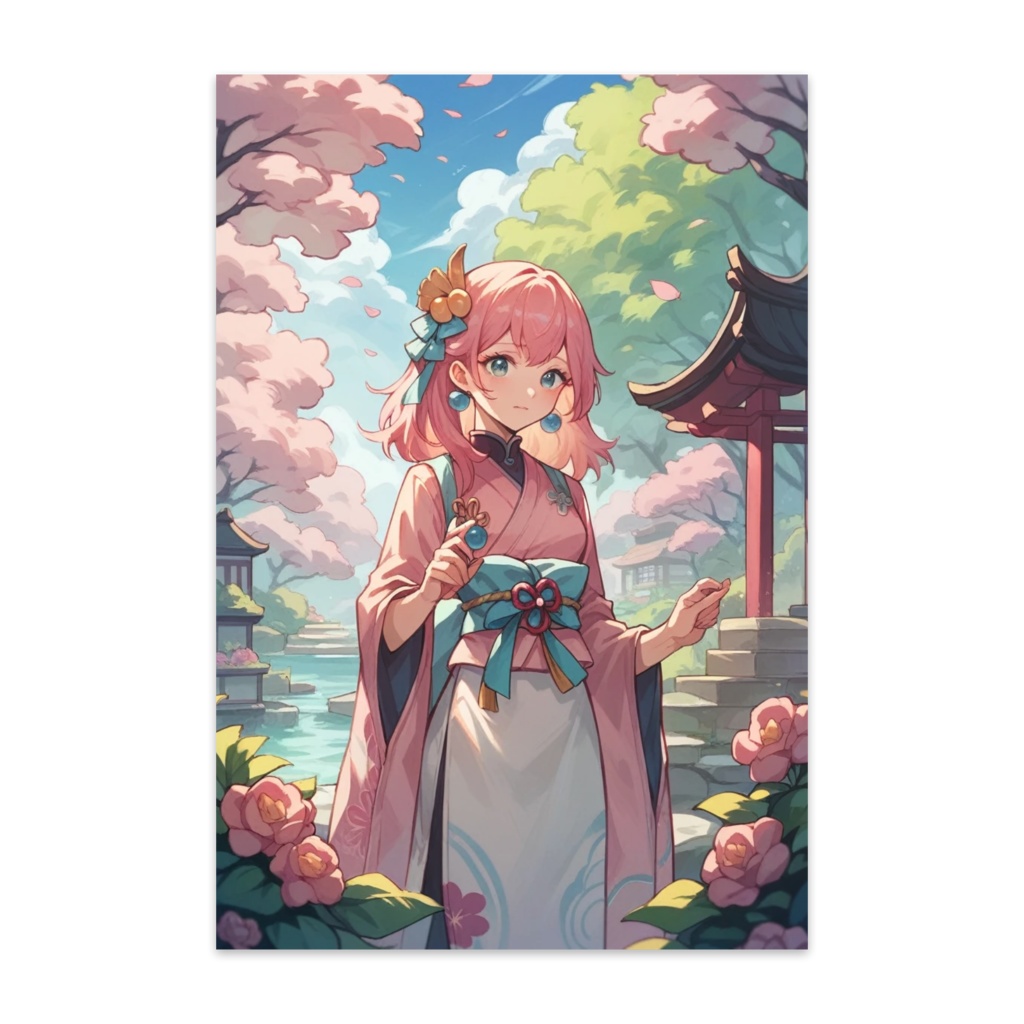桜の桃源郷ポストカード