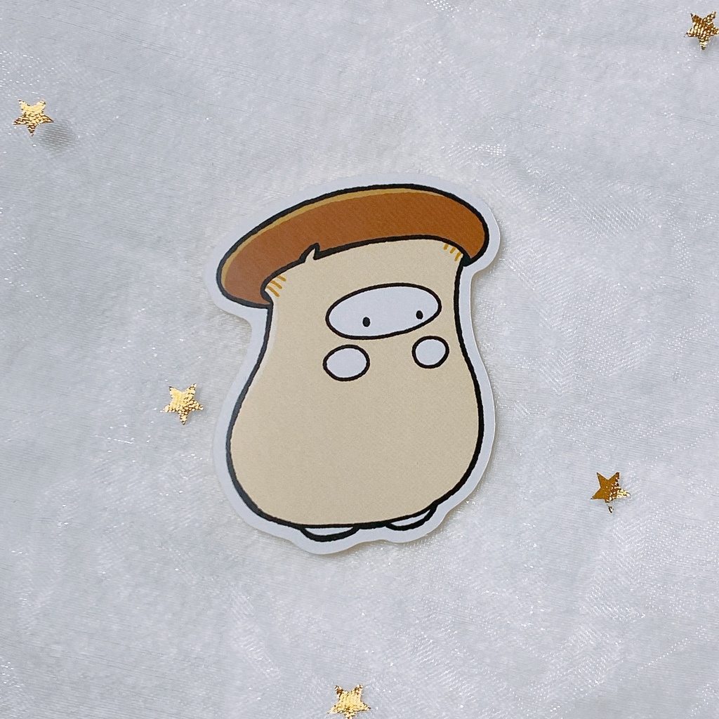 秋の味覚〜ずステッカー　立ち尽くすえりんぎくん