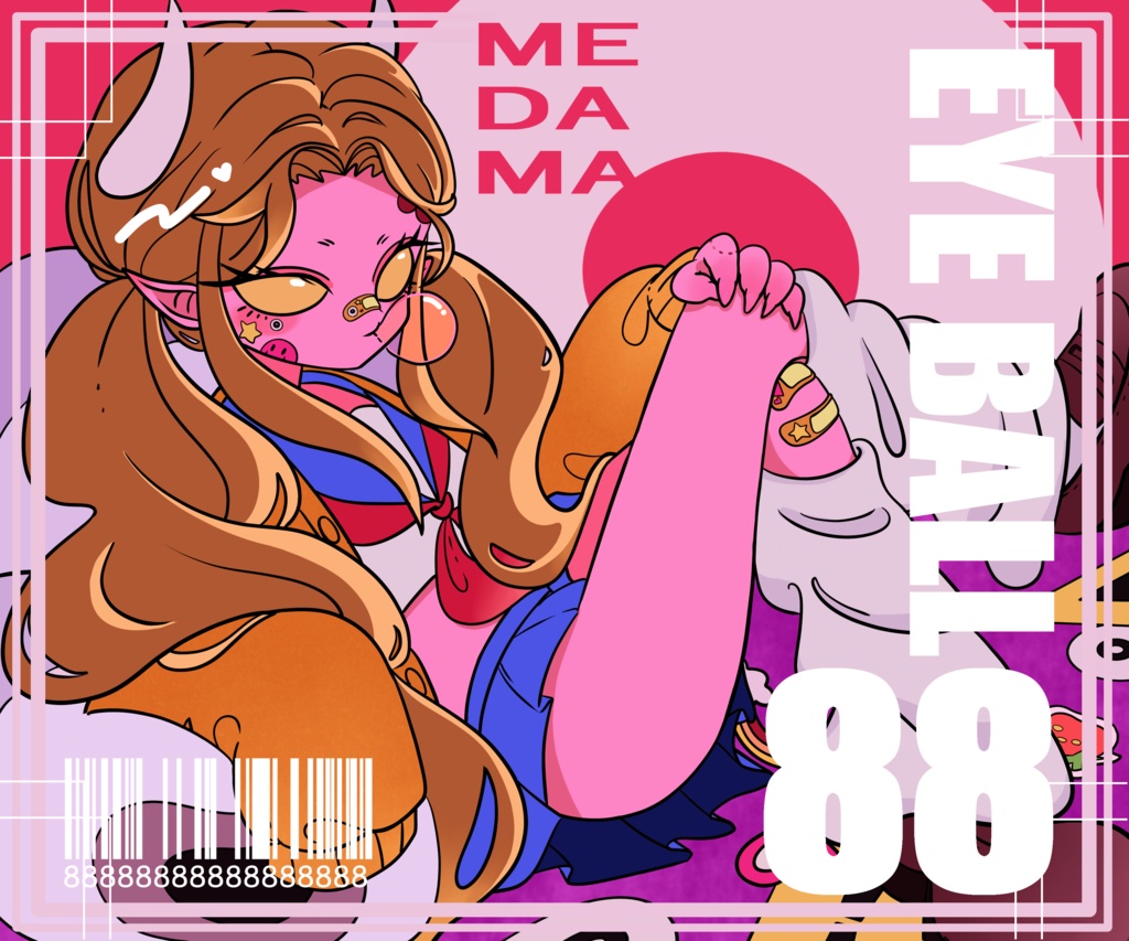 目玉ちゃんレトロ風トートバッグ