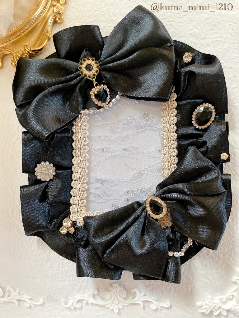 硬質ケース❤︎硬貨ケース❤︎トレカケース❤︎硬化ケース❤︎B8❤︎デコ❤︎ブラック 黒❤︎くまのみみ。🧸❤︎【225】❤︎.*