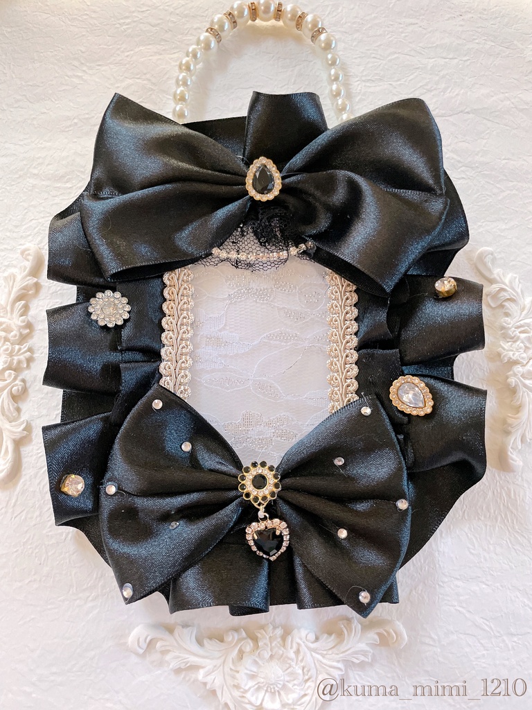 硬質ケース❤︎硬貨ケース❤︎トレカケース❤︎硬化ケース❤︎B8❤︎デコ❤︎くまのみみ。🧸ブラック 黒❤︎硬質ケースデコ❤︎硬貨ケースデコ❤︎【229】