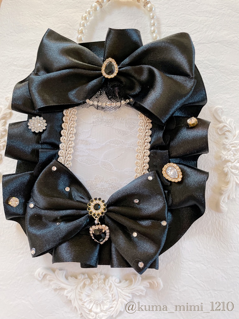 硬質ケース❤︎硬貨ケース❤︎トレカケース❤︎硬化ケース❤︎B8❤︎デコ❤︎くまのみみ。🧸ブラック 黒❤︎硬質ケースデコ❤︎硬貨ケースデコ❤︎【229】