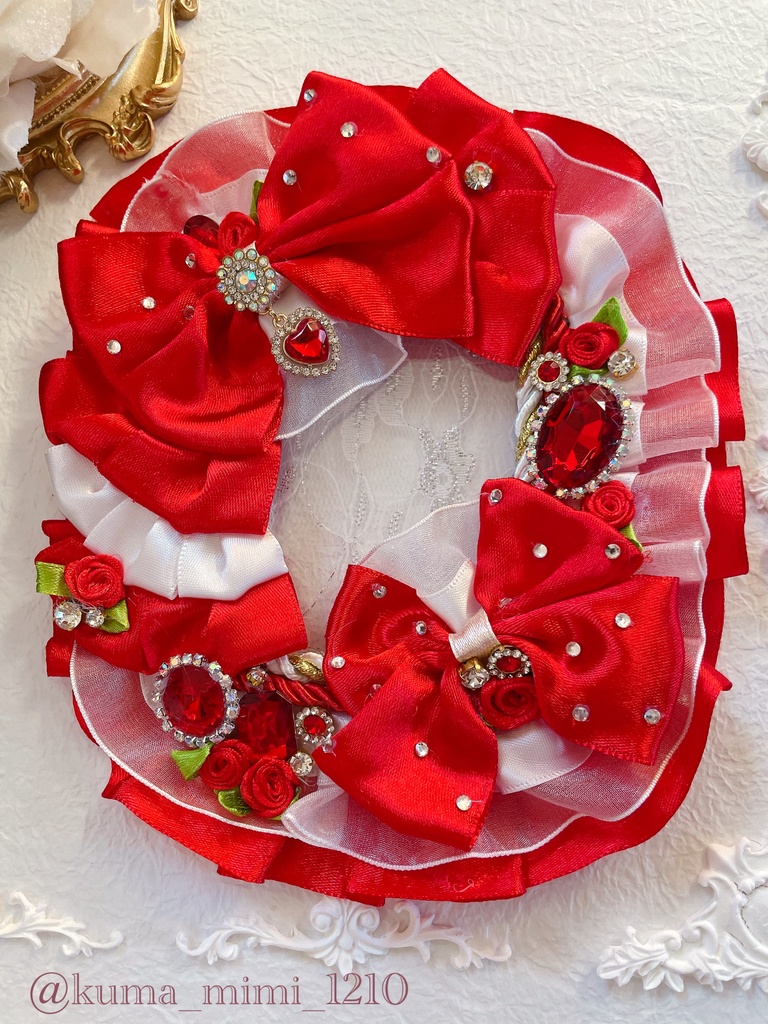 硬質ケース❤︎硬貨ケース❤︎トレカケース❤︎硬化ケース❤︎B8❤︎デコ❤︎くまのみみ。🧸ホワイト レッド 赤 白❤︎【133】❤︎.*硬質ケースデコ❤︎硬貨ケースデコ❤︎