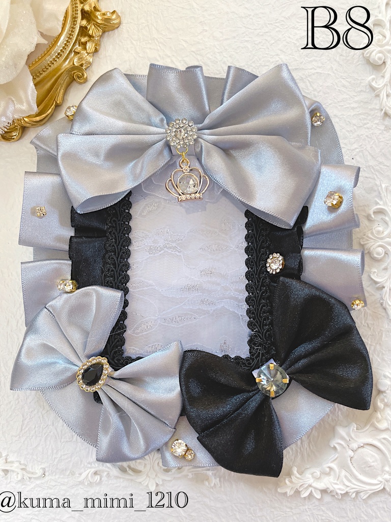 ❤︎キラキラカードケース【233】B8❤︎硬質ケース❤︎硬貨ケース❤︎トレカケース❤︎硬化ケース❤︎硬質ケースデコ❤︎硬貨ケースデコ❤︎ブロマイド❤︎トレカデコ❤︎くまのみみ