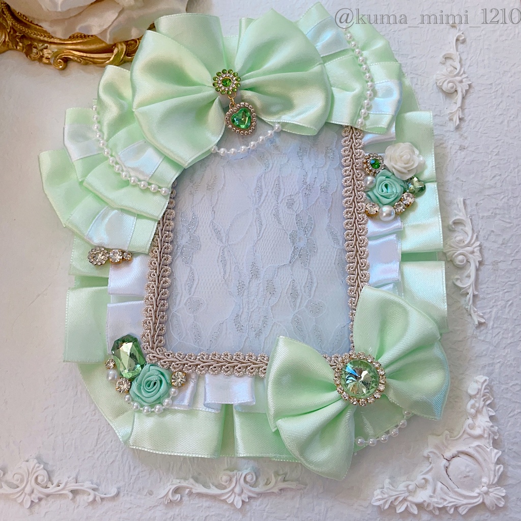 【255】硬貨ケース デコ❀硬質ケース デコ❀トレカケース デコ︎︎✿くまのみみ