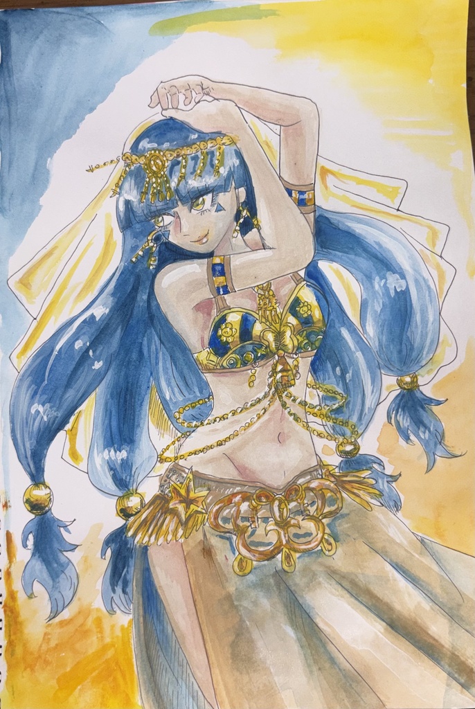 道神馴子の水彩絵画