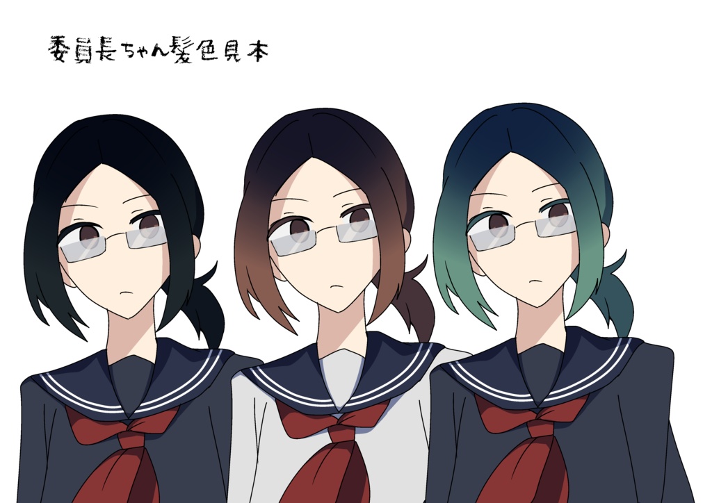 モブNPCセーラー服学生素材