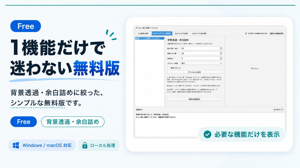 ちょい直し画像ツール Free