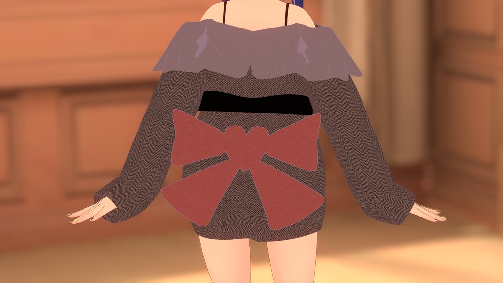 【無料】【リーファ対応】オーバサイズオフショルダーセーター