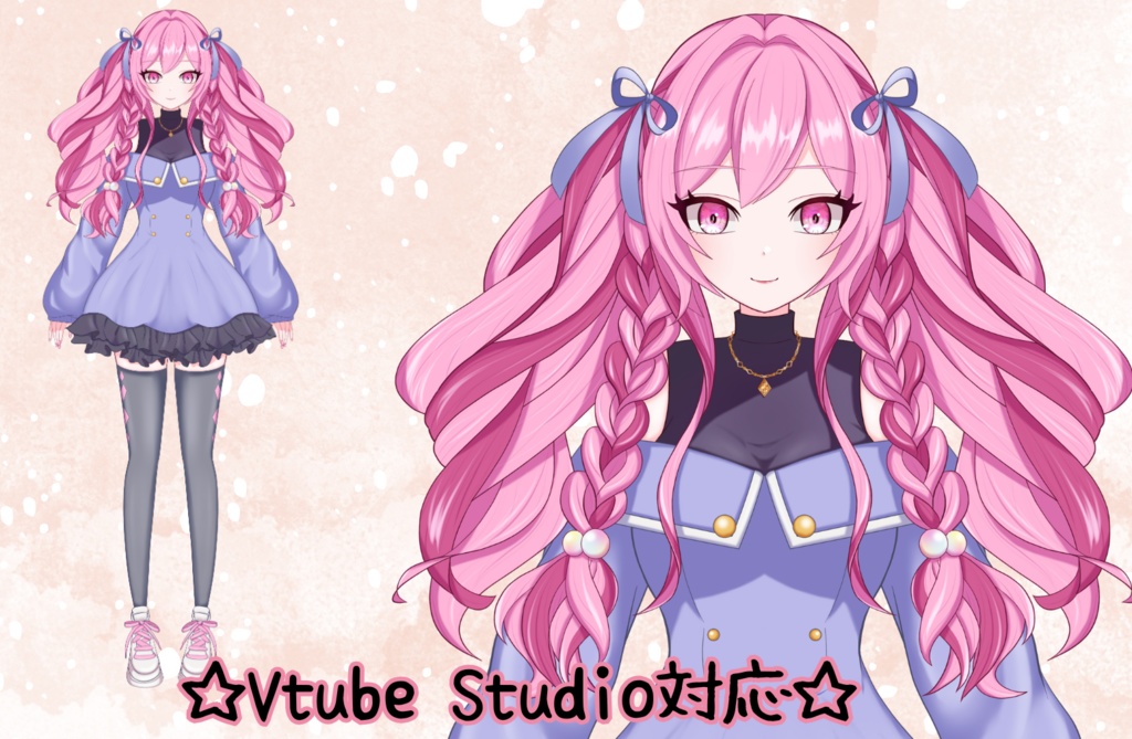 【汎用モデル】ツインテール女の子【Vtube Studio対応】