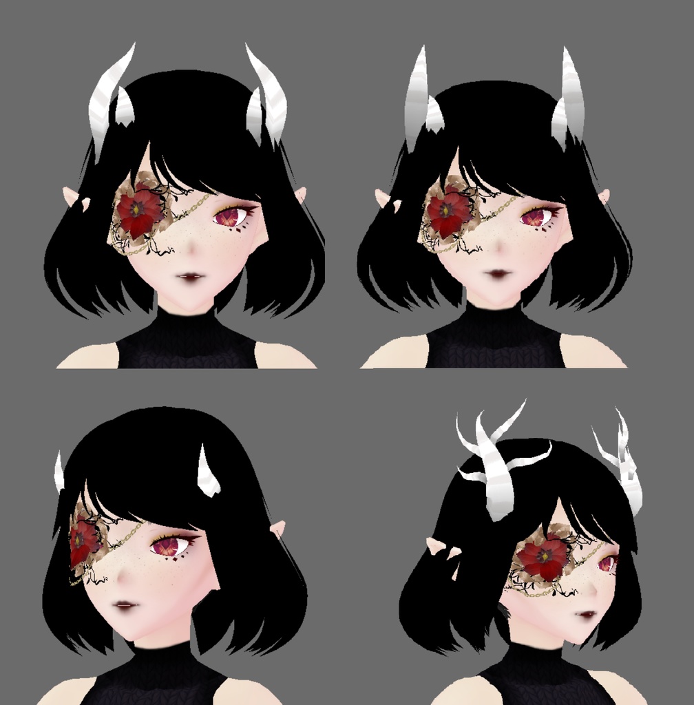 [ VROID ] Horns / 角 (4 Sets) 