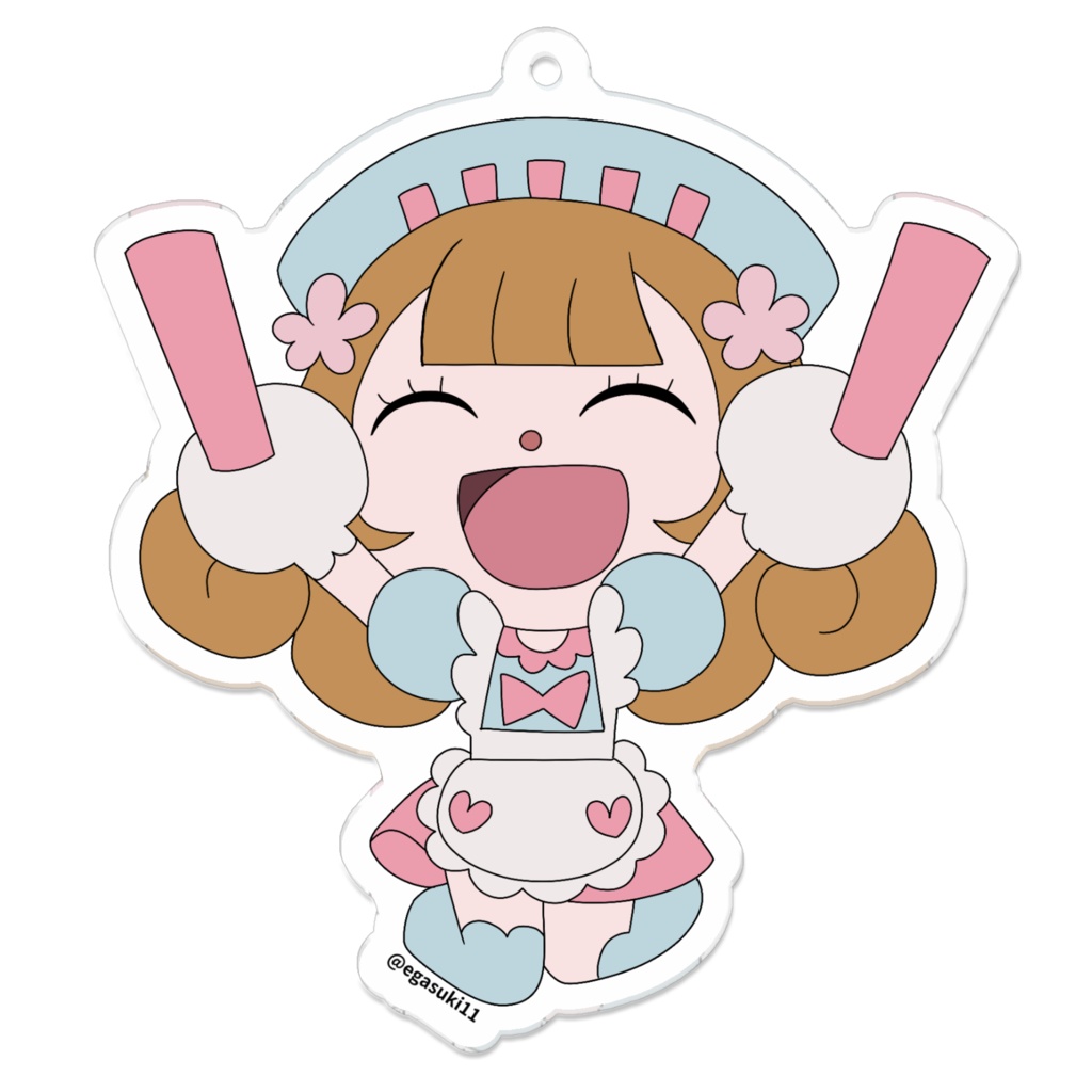 【ふでのひぃちゃん】パステル　アクリルキーホルダー