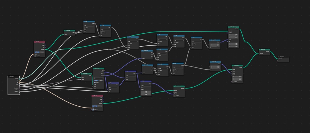 【blender geometrynode】曲面ギアのサンプル