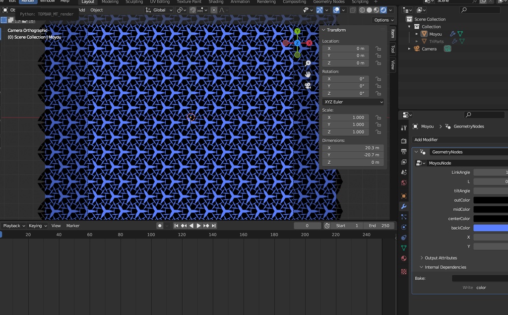 模様ジェネレーター(onBlender)