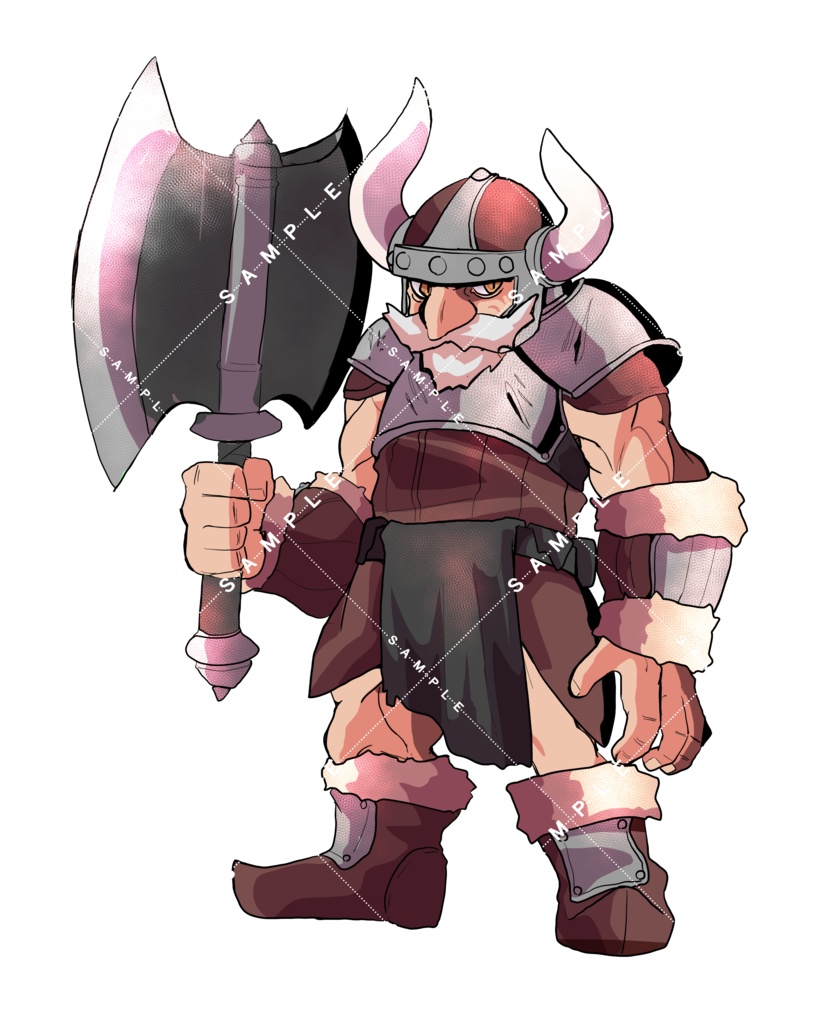 ドワーフ立ち絵　戦士　鍛冶屋